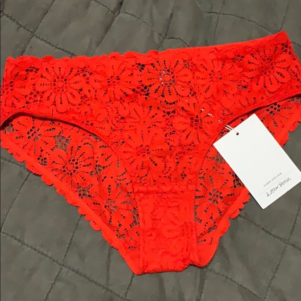 & other stories red lace undies US sz 6